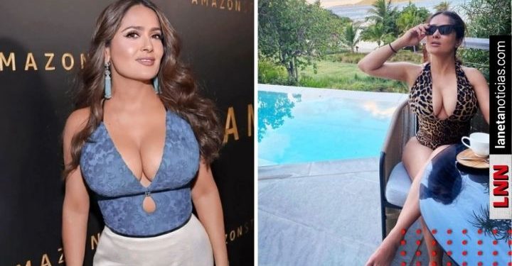 Las Fotos De Salma Hayek Bailando En Bikini Sobre La Mesa