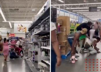 Clientes impiden ataque sexual a mujer en Walmart (VIDEO)