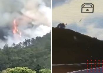 Video de momento en que avión de pasajeros se desploma