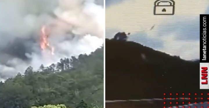 Video de momento en que avión de pasajeros se desploma