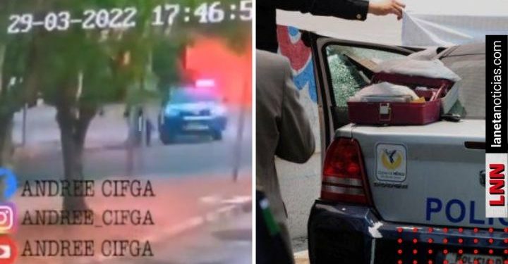 Policías embisten y derriban a asaltantes que huían (VIDEO)