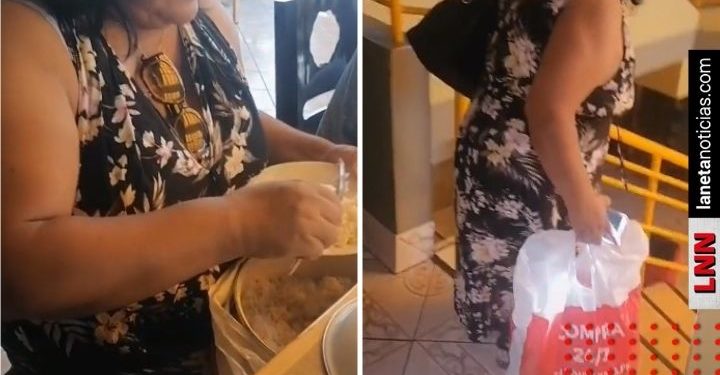 Mamá saca olla de arroz en restaurante y video se viraliza