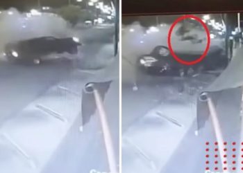 Hombre sale disparado de su auto tras accidente (VIDEO)