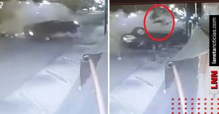 Hombre sale disparado de su auto tras accidente (VIDEO)