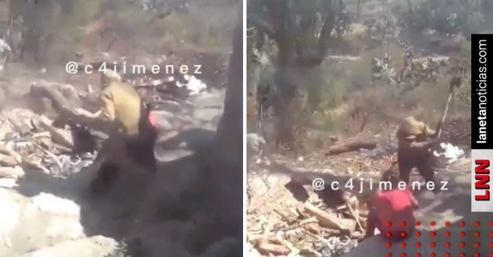 Exhiben a sujeto que amedrenta con hacha a su mamá (VIDEO)