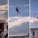 Video de turista que cae de parachute en Mazatlán