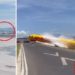 ‘La sangre de Cristo’: avión de DHL se parte en dos durante aterrizaje (VIDEO)