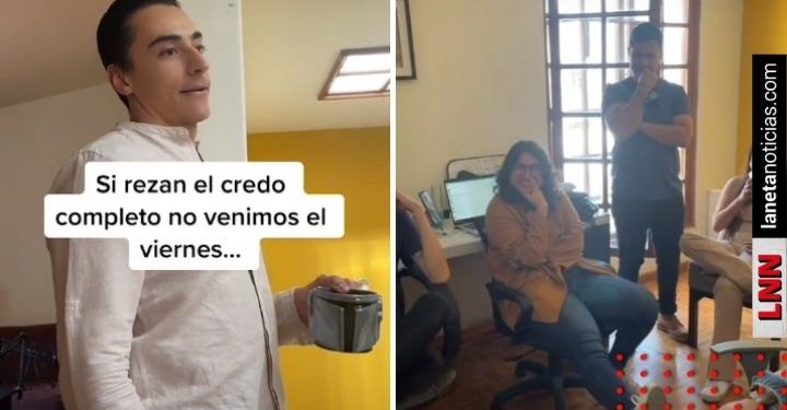 Jefe pide a empleados rezar el credo; video se viraliza