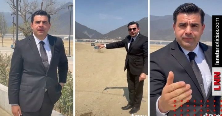 Candidato propone llenar presa La Boca con botellas de agua