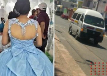 Tienda sorprende a quinceañera que olvida vestido en combi