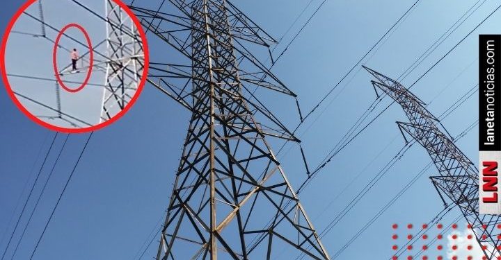 Joven salta de torre de electricidad en Iztapalapa (VIDEO)