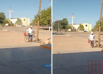 Abuelito que lleva lonche a su nieta se viraliza en redes