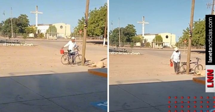 Abuelito que lleva lonche a su nieta se viraliza en redes