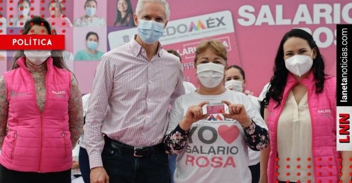 Alfredo Del Mazo entrega tarjetas Salario Rosa a 6 mil mujeres en Tultitlán