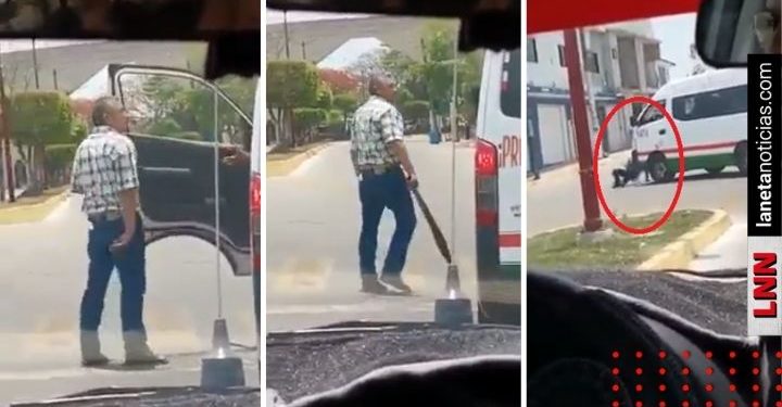 Chofer de combi atropella a hombre; lo amenazó con machete