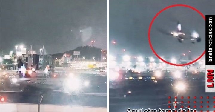 Difunden video de incidente entre dos aviones en el AICM