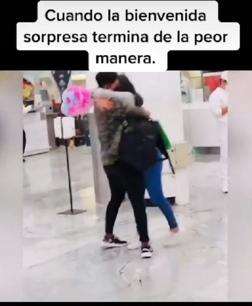 Joven recibe a novia en el aeropuerto y descubre infidelidad