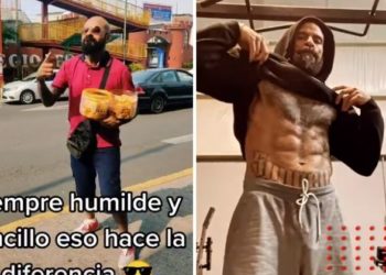 Vendedor de dulces que se parece a Babo de Cartel de Santa