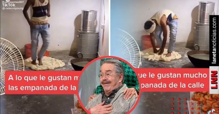 Vendedor de empanadas prepara masa con los pies (VIDEO)