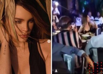 Video de Belinda cantando canción de desamor en un bar