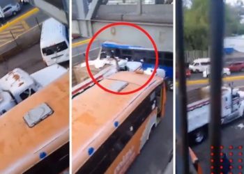 Camión atropella y mata a checador de transporte público