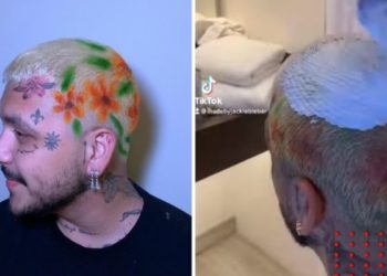 Christian Nodal se pinta el cabello de morado (VIDEO)