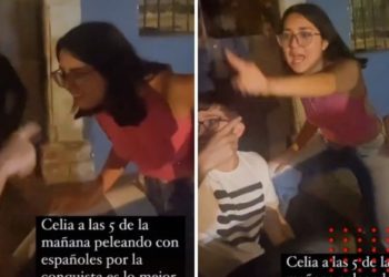 Mexicana intenta ligar con españoles y termina peleando