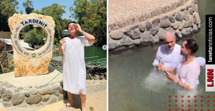 Kunno desata polémica al presumir bautizo en el río Jordan