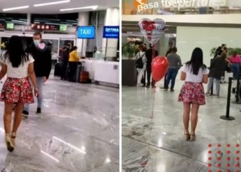 Joven recibe a novio que conoció en internet y no la reconoce; video se viraliza