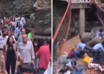 Colapsa puente colgante en Cuernavaca; el alcalde está entre los heridos (VIDEO)