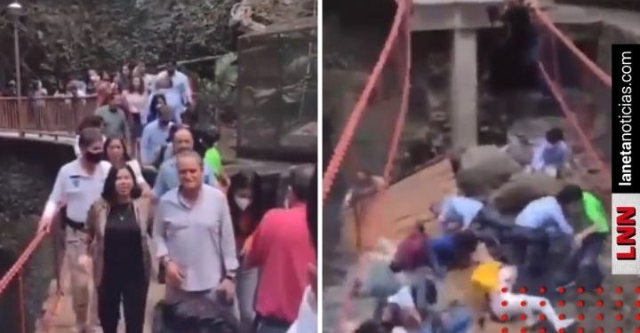 Colapsa puente colgante en Cuernavaca; el alcalde está entre los heridos (VIDEO)