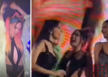Belinda se besa con dos mujeres en el escenario (VIDEO)