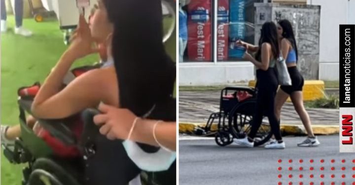 Usa silla de ruedas en fila de boletos y sale caminando