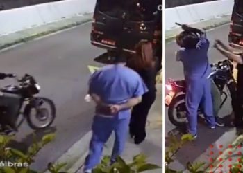 Pareja golpea a asaltante armado que intentó robarles