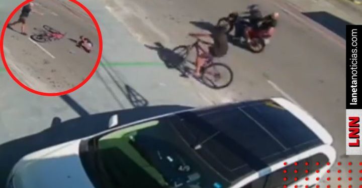 VIDEO FUERTE: balean a ladrón de bicicleta; motociclista ayudó a dueño a alcanzarlo