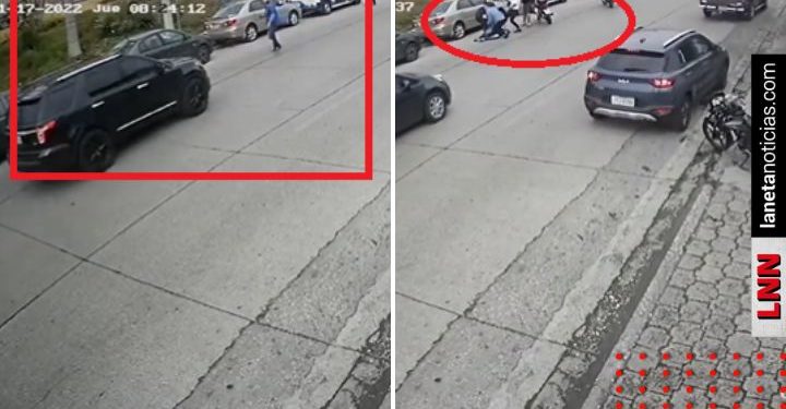 Atropellan y golpean a ladrón que asaltó a hombre (VIDEO)