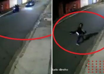 Chofer frustra robo y atropella a asaltantes (VIDEO)