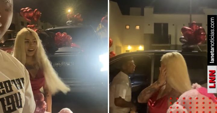 Se lució: Geros sorprende a Mona con camioneta del año por San Valentín (VIDEO)