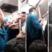 Sujeto jala palanca de emergencia del Metro y lo golpean
