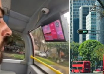 Argentinos viajan en Metrobús de CDMX y quedan sorprendidos