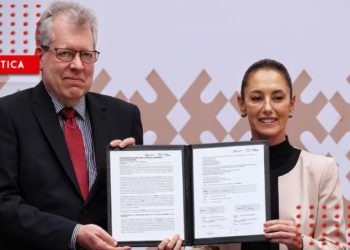 Claudia Sheinbaum firma convenio con Naciones Unidas
