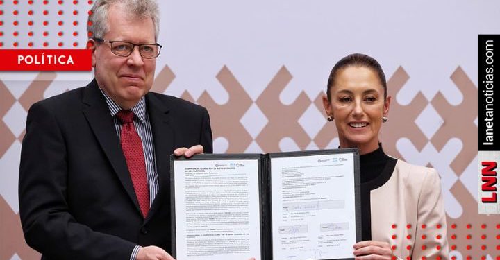 Claudia Sheinbaum firma convenio con Naciones Unidas