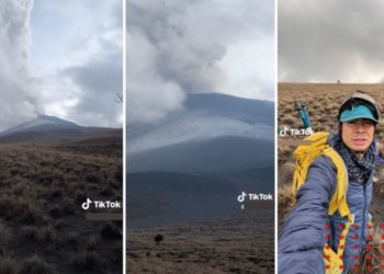 Joven sube al Popocatépetl y graba actividad volcánica