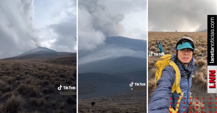 Joven sube al Popocatépetl y graba actividad volcánica