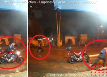 Policía deja que ladrón le robe moto y le dispara (VIDEO)