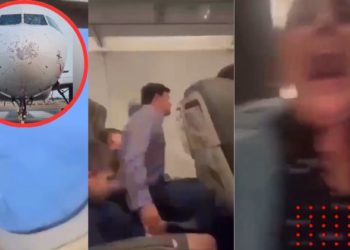 Tormenta rompe parabrisas de avión; videos estremecen