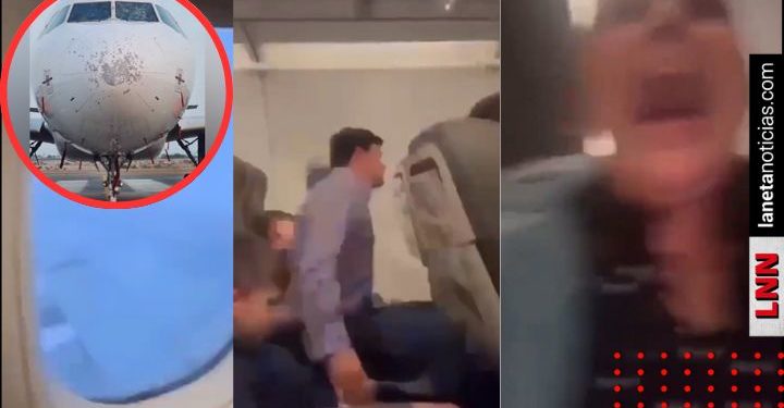 Tormenta rompe parabrisas de avión; videos estremecen