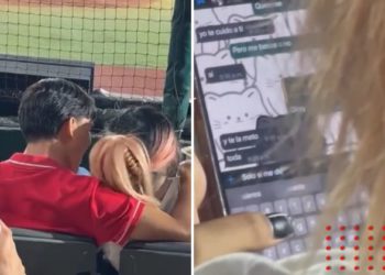 Captan a joven mandando mensajes a otros y se viraliza