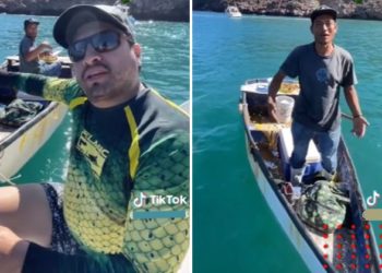 Julión Álvarez pide fiado de comer a pescador (VIDEO)