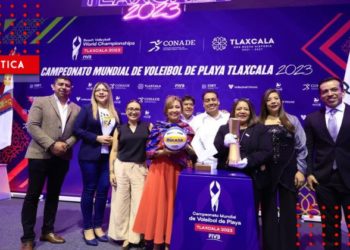 Lorena Cuéllar socializa Campeonato de Voleibol de Playa
